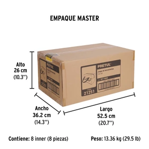 Juego de 8 herramientas caseras para dama, Pretul