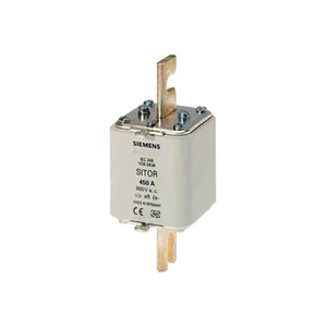 SIEMENS-3NE43300B / 3NE43300B 3NE4330-0B Siemens Cartucho Fusible SITOR NH2 450A 800V AC 440V DC Indicador Frontal Con Contactos De Cuchilla Ranurados