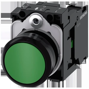 Siemens 3SU1100-0AB40-1BA0 SIRIUS ACT Pulsador 22 mm Momentáneo con Soporte Base 1 NA