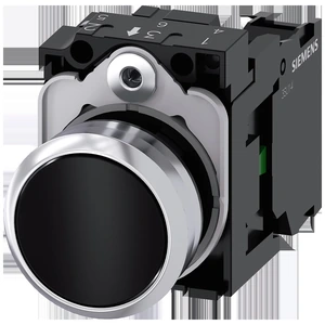 Siemens 3SU1150-0AB10-1BA0 SIRIUS ACT Negro Con Soporte Montaje Pulsador 22 mm 1NA