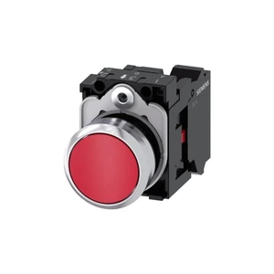SIEMENS-3SU1150-0AB20-3CA0 / 3SU1150-0AB20-3CA0 Pulsador 22 Mm Rojo Metal Momentáneo Sirius ACT 3SU1150-0AB20-3CA0 Con Soporte 1NC