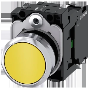 Siemens 3SU1150-0AB30-1BA0 SIRIUS ACT Pulsador 22 mm Rasante Con Soporte y Bornes