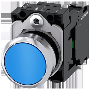 Siemens 3SU1150-0AB50-1BA0 SIRIUS Pulsador 22mm Redondo Metal Azul 1NA Momentáneo