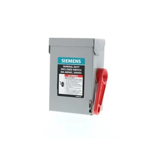 Siemens MXGNF321A VBII Interruptor De Seguridad Cerrado De Doble Ruptura 3 Polos 240V 30A NEMA Tipo 1