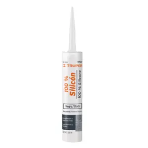 17561 / SIL-100N Sellador negro 100% silicón de 280 ml, Truper