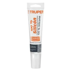 17562 / SIL-85T Sellador transparente 100% silicón de 85 g, Truper