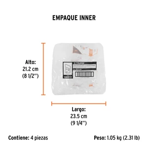 Truper Bolsa con 100 anclas de 2 mm, para nivelación de azulejos