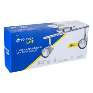 Luminario de sobreponer con 2 spots base GU10, Volteck