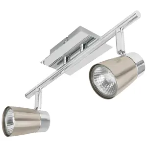 48433 / SOB-302S Luminario de sobreponer con 2 spots base GU10, Volteck