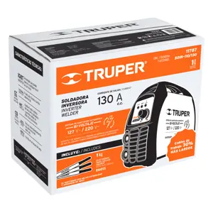 11787 / SOIN-110/130 Soldadora inversora bi-voltaje 130 A, 127 V/220 V, Truper