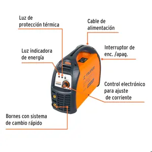 Soldadora inversora 130A, Bi-voltaje 127/220V, TRUPER