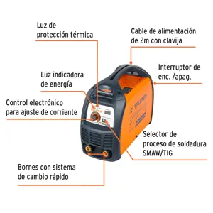 Soldadora inversora 160A, Bi-voltaje 127/220V, TRUPER