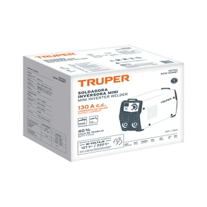 Mini soldadora inversora, 130A, bi-voltaje 127/220V, TRUPER