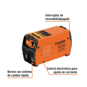 Mini soldadora inversora, 130A, bi-voltaje 127/220V, TRUPER