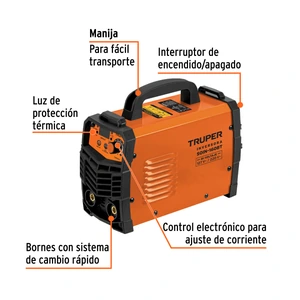 Soldadora inversora 160A, bi-voltaje 127/220V, TRUPER