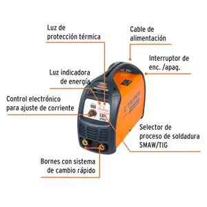 Soldadora inversora 200A, 220V, TRUPER