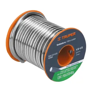 12283 / SOL-1/2-1/2S Truper Soldadura sólida 1/2-1/2 para tubería de baja presión, 450 g