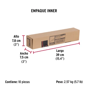 Ménsula plana blanca para cremallera doble, 37cm, Fiero
