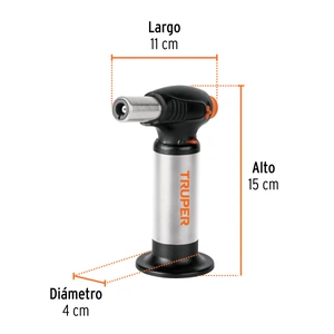 Truper Minisoplete recargable de gas butano c/encendido electrónico