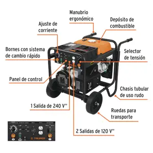 14358 / SOT-145G Soldadora a gasolina 145 A con generador, Truper