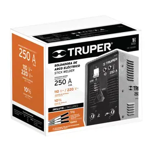 Truper Soldadora arco eléctrico, corriente alterna,compacta, 180 A