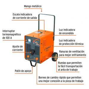 Truper Soldadora arco eléctrico, corriente alterna,compacta, 180 A