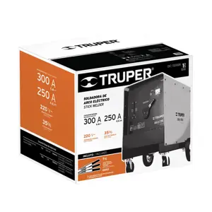 Truper Soldadora arco eléctrico, corriente alterna/directa 300-250A