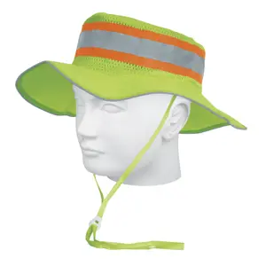 Sombrero verde alta visibilidad con reflejante, Truper
