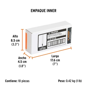 Truper Blíster con 5 seguetas 10 DPP zanco 
