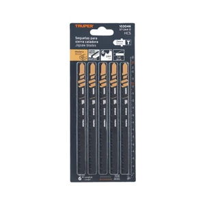 Truper Blíster 5 seguetas T, 6 DPP HCS, corte recto rápido/madera