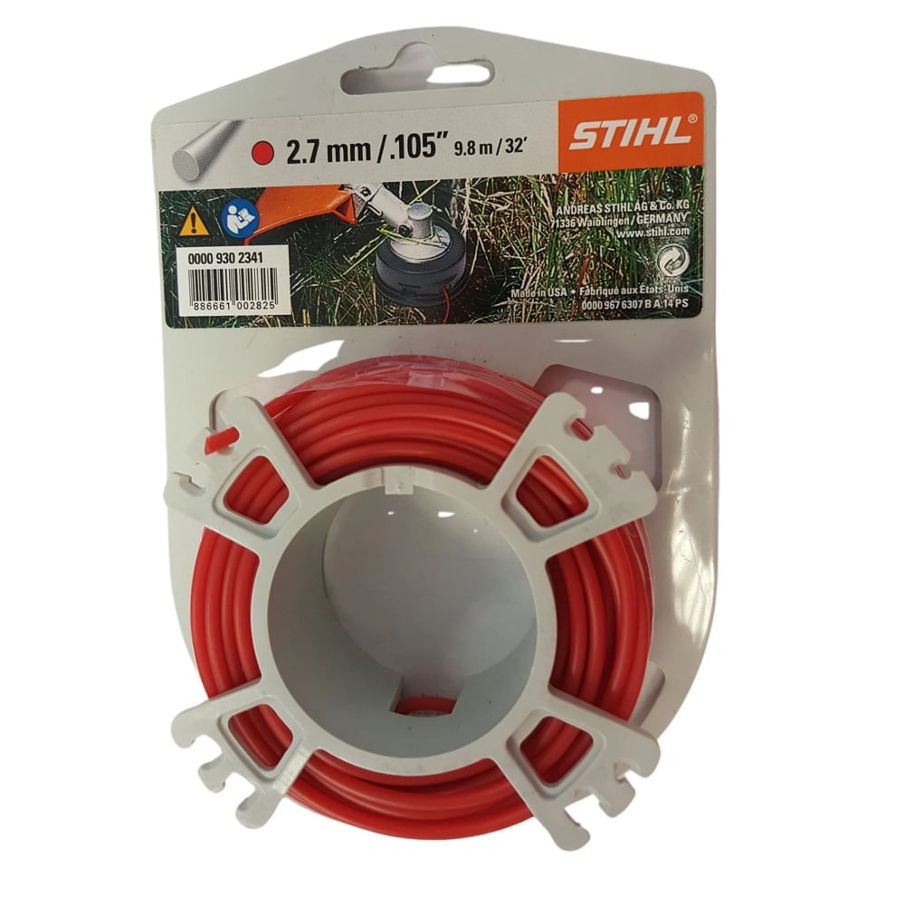 Hilo corte redondo Ø 2,7 mm x 9,0 m rojo