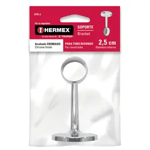 Soporte central para tubo redondo de clóset, Hermex