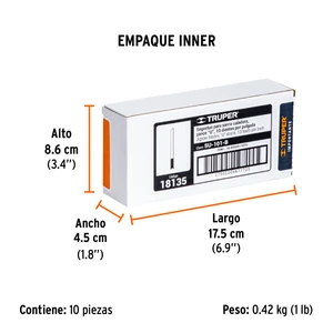 Truper Blíster con 5 seguetas 10 DPP zanco 