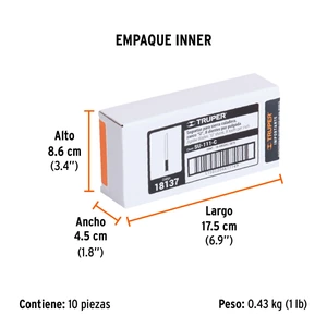 Truper Blíster con 5 seguetas 8 DPP zanco 