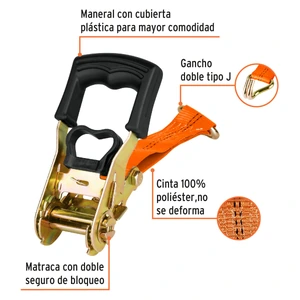 Truper Juego de 2 sujetadores con matraca carga máxima 1500 kg
