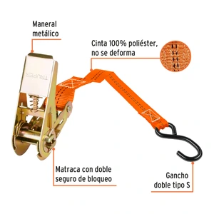 Truper Juego de 2 sujetadores con matraca carga máxima 675 kg