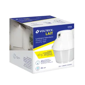 Volteck Luminario suburbano de ABS 65 W sensor de luz, sin lámpara