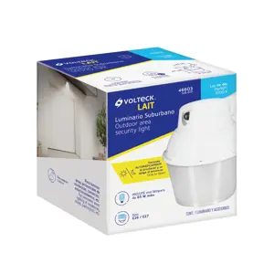 Volteck Luminario suburbano de ABS 65 W sensor de luz, con lámpara