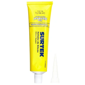 Surtek-113455 / 113455 Silicón transparente en tubo, 70 gr Surtek