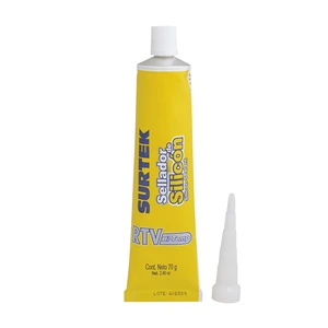 Surtek-113457 / 113457 Silicón para alta temperatura, color aluminio en tubo, 70 gr Surtek