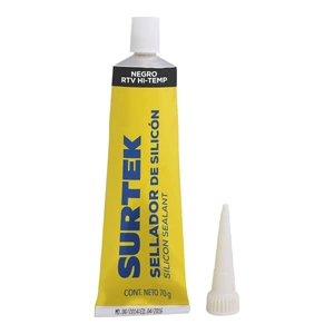 Surtek-113458 / 113458 Silicón para alta temperatura, color negro en tubo, 70 gr Surtek