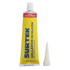 Surtek-113459 / 113459 Silicón para alta temperatura, color rojo en tubo, 70 gr Surtek