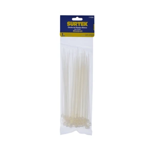 Surtek-114206 / 114206 Cinchos plásticos 160 x 4.8 mm, tensión 27 kg de 50 piezas, color natural Surtek