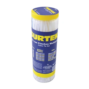 Surtek-114220 / 114220 Cinchos plásticos en bote, 650 piezas multiusos varios colores Surtek