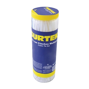 Surtek-114224 / 114224 Cinchos plásticos en bote, 800 piezas multiusos varios colores Surtek