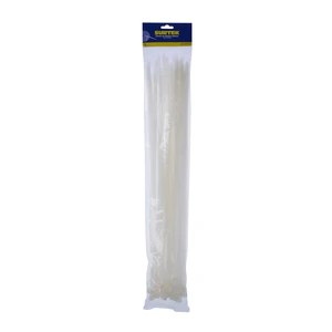 Surtek-114225 / 114225 Cinchos plásticos 400 x 7.6 mm, tensión 55 kg de 50 piezas, color blanco Surtek