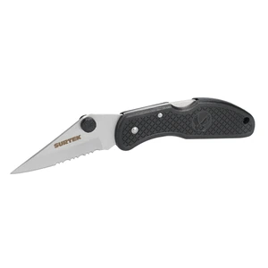 Surtek-120550 / 120550 Navaja abatible de acero inoxidable con mango de plástico hoja dentada de 2-3/4" Surtek