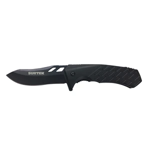 Surtek-120556 / 120556 Navaja abatible de acero inoxidable con mango de plástico hoja dentada de 3-1/4" Surtek