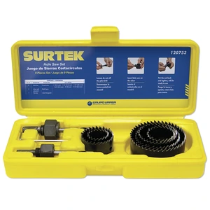 Surtek-120753 / 120753 Juego de sierras cortacírculos, 9 piezas Surtek