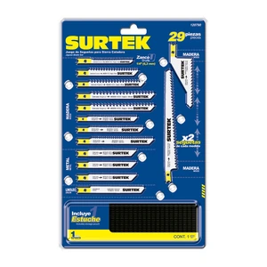 Surtek-120790 / 120790 Juego de seguetas para sierra caladora, 29 piezas Surtek